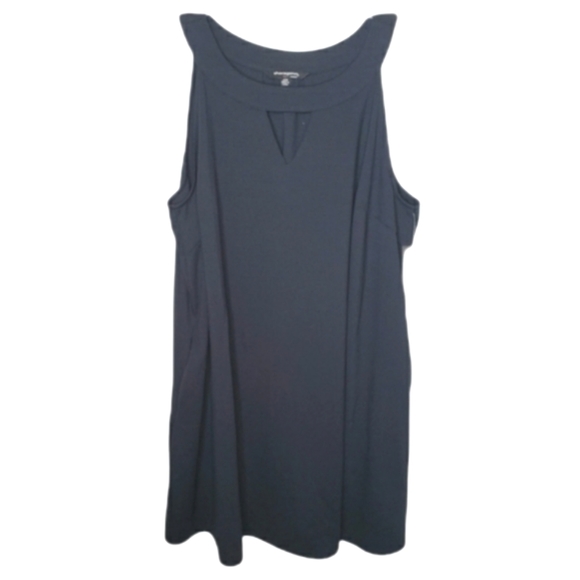 Sharagano Dress Sleeveless Navy Stretch Keyhole w/ Pockets A-Line Plus 22W NWT - Picture 13 of 14